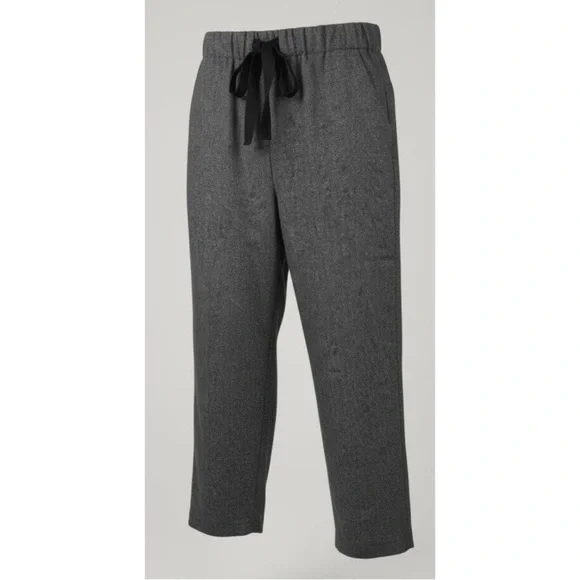 Zara Gray Herringbone Wool Blend Pull On Pants M - Picture 3 of 11